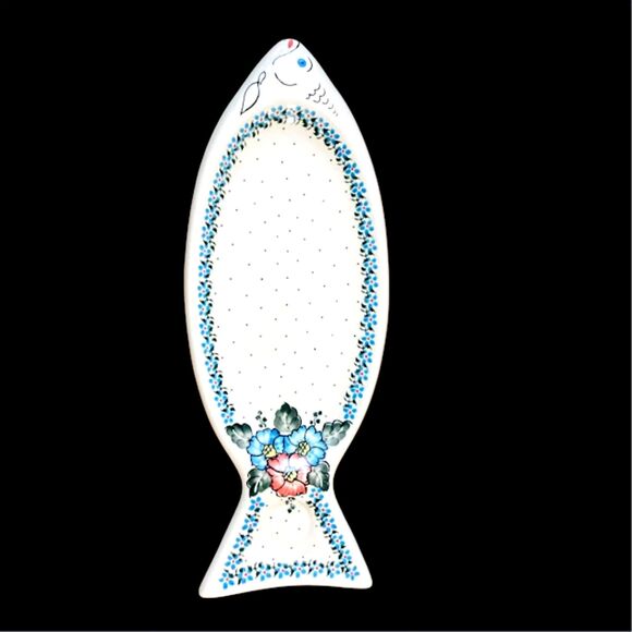 Tyrcz Polish Pottery & Boleslawiec Stoneware Fish Shaped Platter - Picture 6 of 8